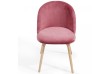 Miadomodo Sada jídelních židlí sametové, růžová, 4 kusy