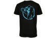Gorilla Sports Sportovní tričko, černo/neonově tyrkysová, M
