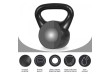 Gorilla Sports Kettlebell činka, plast, černá, 8 kg