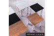 MIADOMODO jídelní stůl pro 4 osoby, bílý, 80 x 80 x 76,5 cm