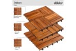 STILISTA dřevěné dlaždice, klasik, akát, 3 m²