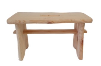 Dřevěná stolička, borovice,  39 x 19 x 21 cm